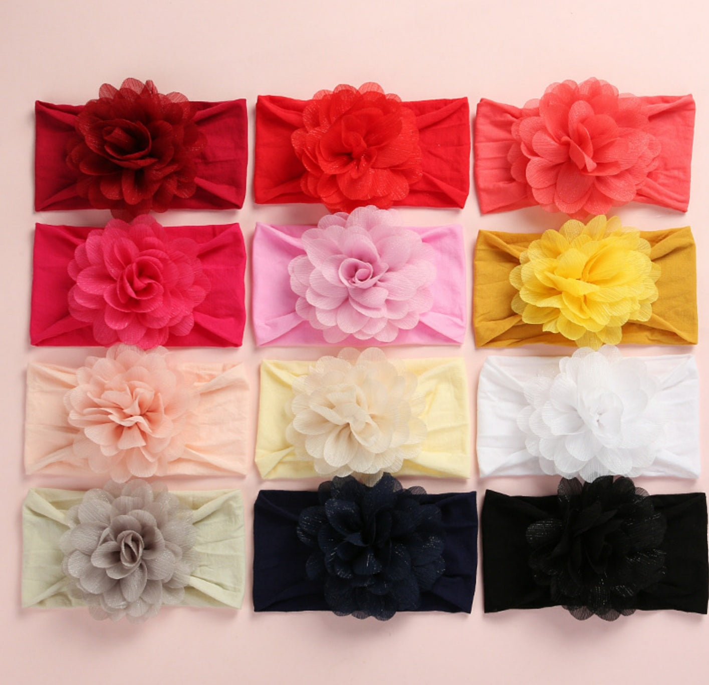 Chiffon Flower Soft Stretchy Hair Band
