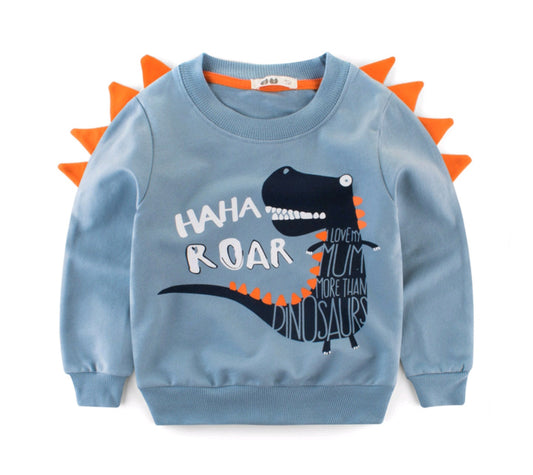 Boys Dinosaur Long-sleeve Pullover